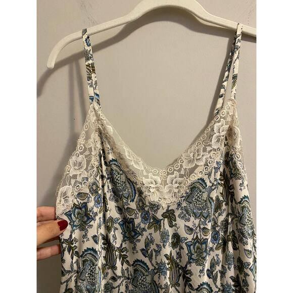 NWT Intimissimi top cami in satin & stretch lace w/paisley and floral print L - Picture 5 of 10